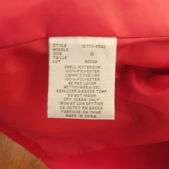 Jessica Petites Women's Red Blazer Size 10 - Picture 5 of 5